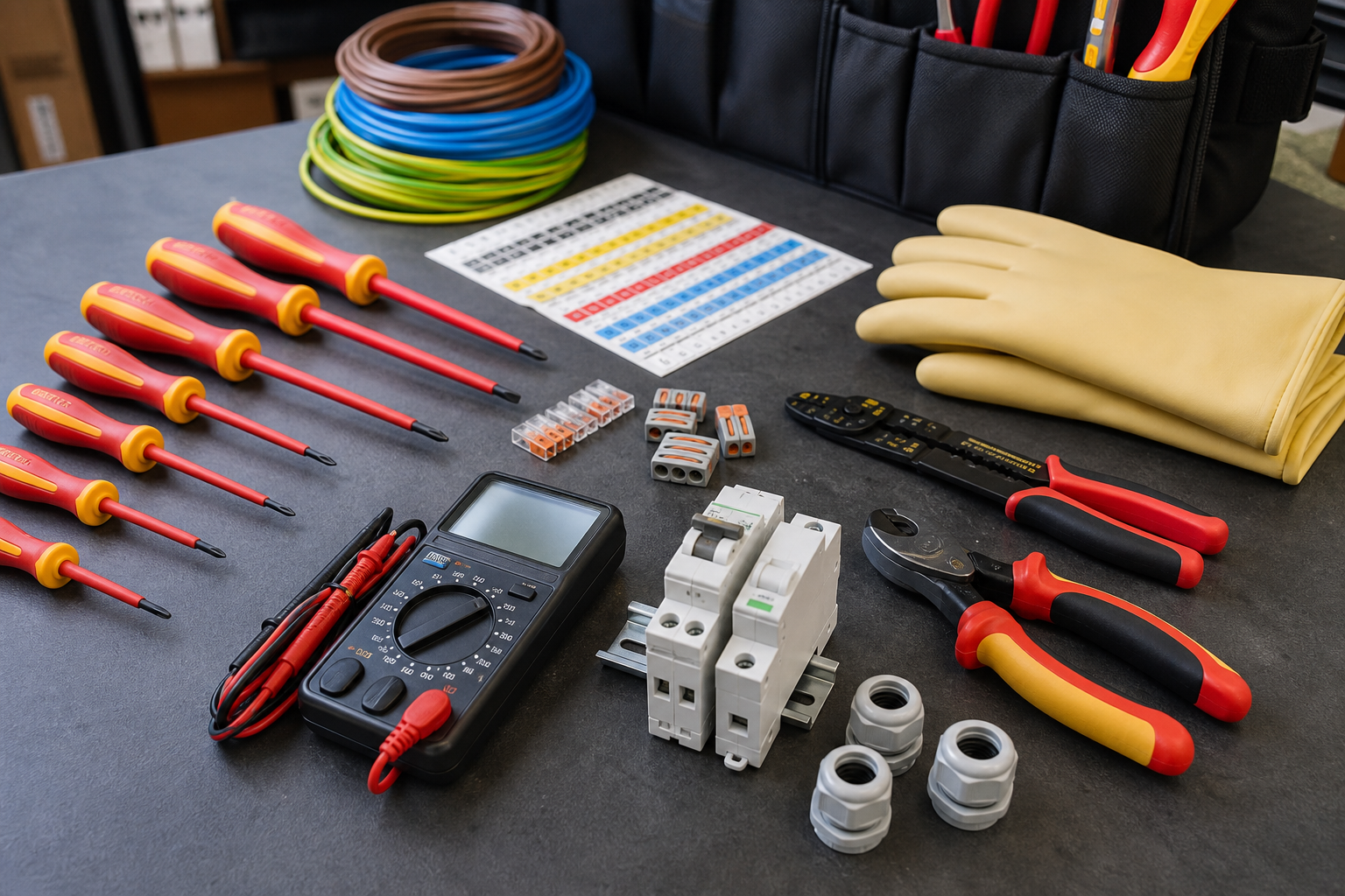 Outils électriques récents et conformes aux normes utilisés par JPSERVICES22 lors d'une intervention